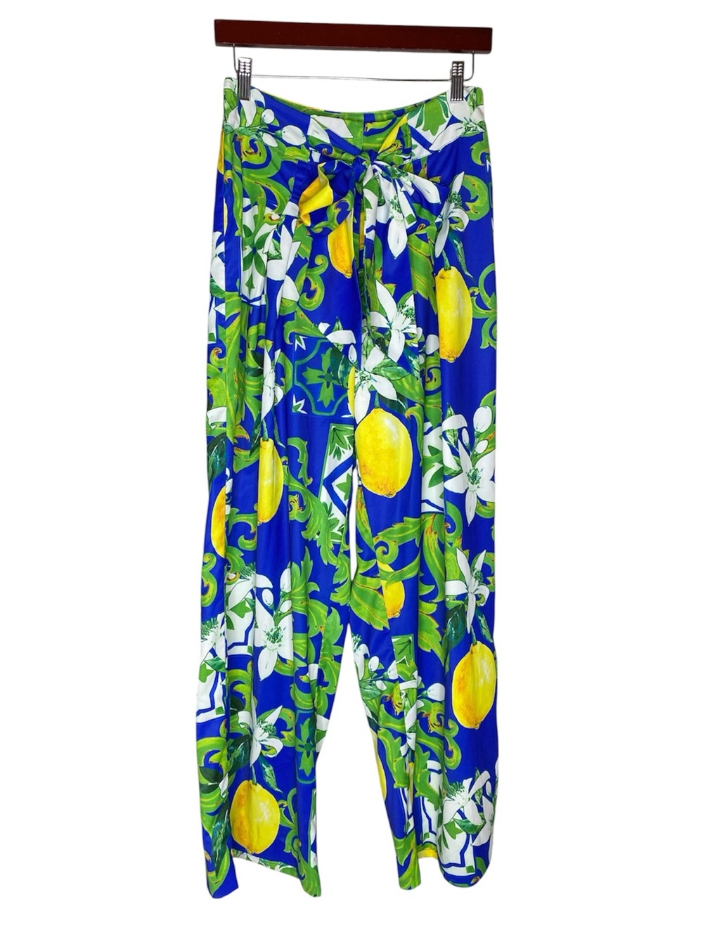 NWOT! Milk & Honey Mediterranean Lemon Floral High Waist Palazzo Pants - Size S